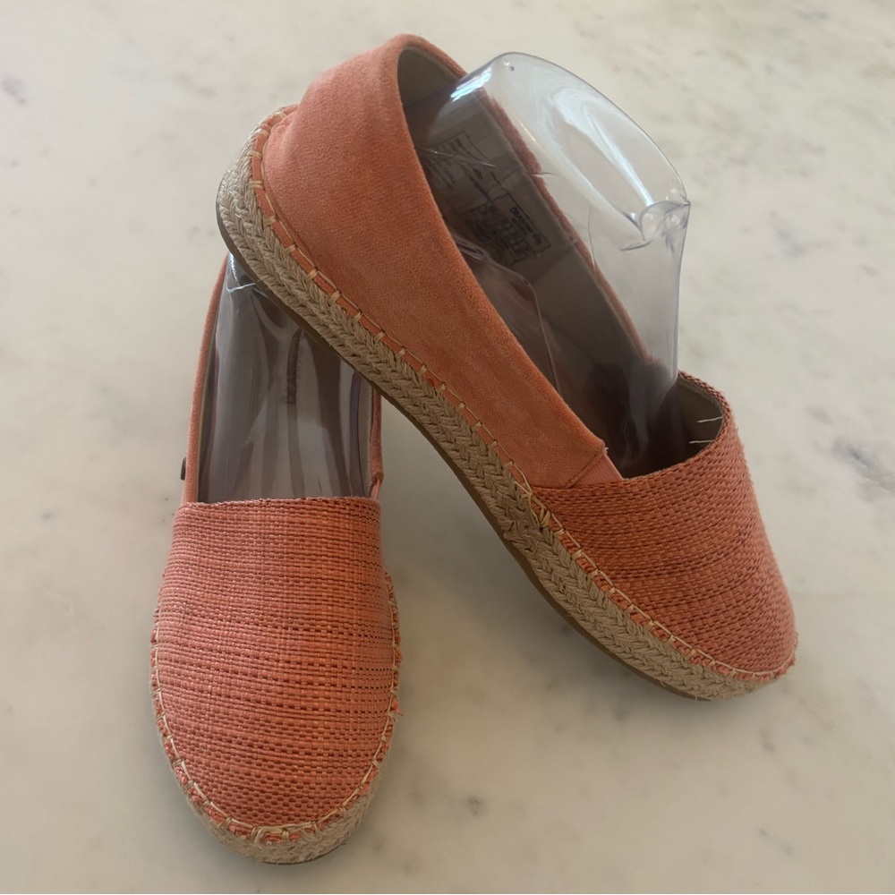 Bearpaw Macchiato Slip on Espadril Suede Coral Shoes SZ 10